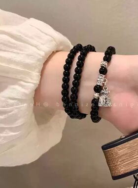 B「她非池物」新中式保平安纳福招财寓意手串串珠编织手链女