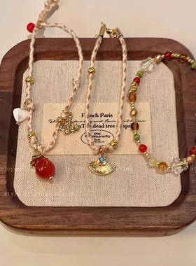 A「她非池物」闪钻西太后土星手链女简约小众设计镂空心形手饰