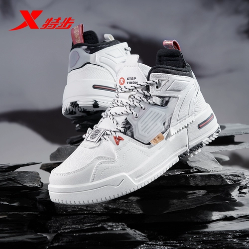 Xtep, трендовые летние кроссовки, высокие удерживающие тепло туфли для влюбленных, спортивная обувь