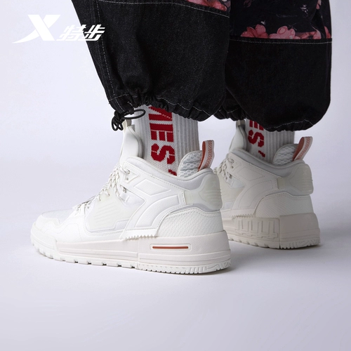 Xtep, трендовые летние кроссовки, высокие удерживающие тепло туфли для влюбленных, спортивная обувь