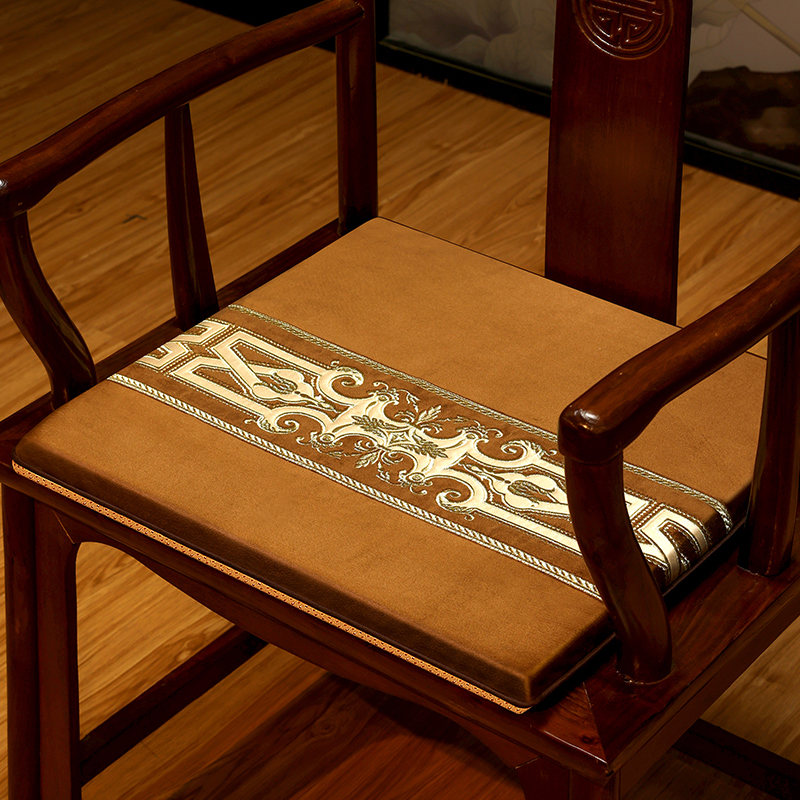 红木椅子坐垫冬天新中式实木餐桌椅垫圈椅茶椅太师椅座垫海绵垫子 - 图1