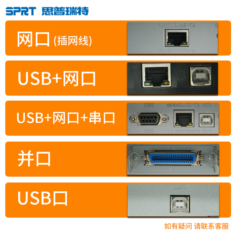 SPRT思普瑞特SP-POS58IV/584热敏小票据打印机58mm美团外卖并口串口餐饮蓝牙58mm超市收银前台58出单小票机 - 图1