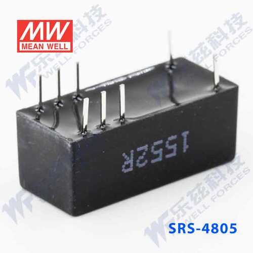 明纬48V变5V电源0.5W SRS-4805 43.2-52.8V转5V0.1A DC-DC输出 - 图2