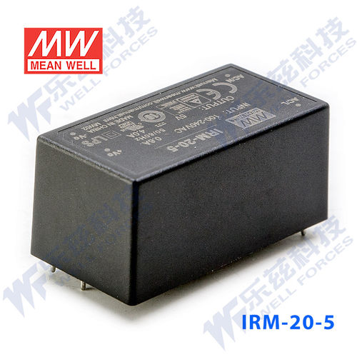 明纬5V电源20W IRM-20-5超小型AC-DC模块直流4A插脚型台湾品牌 - 图3