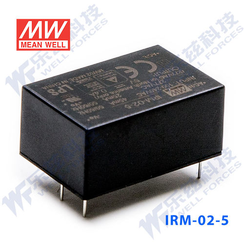 明纬5V电源2W IRM-02-5 超小型AC-DC模块电源直流400mA插脚型台湾 - 图1