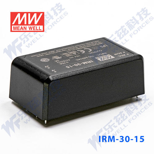 明纬15V电源30W IRM-30-15 超小型AC-DC模块电源直流2A插脚型台湾 - 图3
