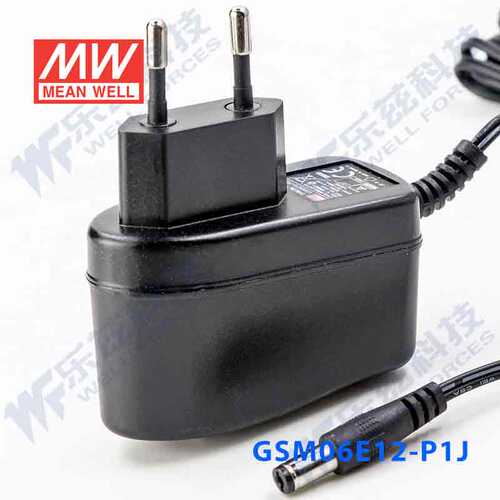 明纬12V电源6W GSM06E12-P1J 0.5A医疗节能适配器环球认证欧规 - 图3