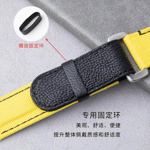 原装款魔术贴手表带适用劳力士迪通拿游艇名仕水鬼系列帆布表带20 - 图3