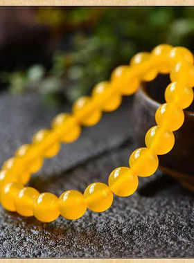 水晶佛珠生日礼物半宝石单圈手链