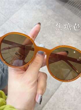 墨镜复古风圆框度数ins太阳镜