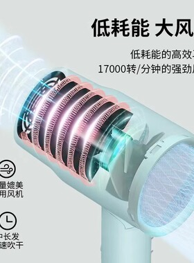 康夫吹风机宿舍用学生小功率折叠便携式800W寝室电吹风筒官方正品
