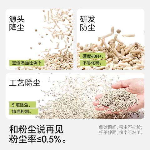 福丸白茶爆款猫砂豆腐膨润土混合猫砂不易粘底除臭砂 图片 3