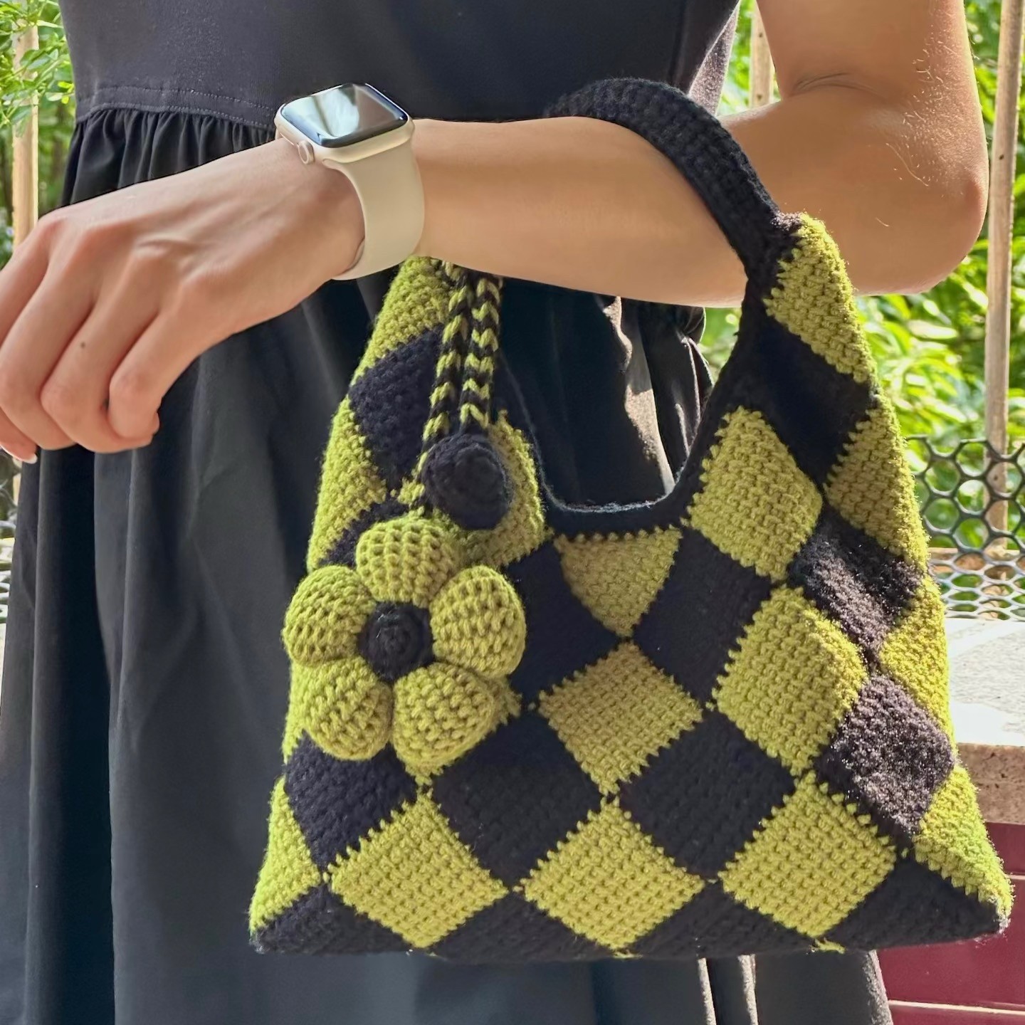 创意ins手工diy编织菱形阿富汗包全套材料包自制毛线手提包送朋友,淘宝优惠券,粉丝福利购,淘宝优惠卷