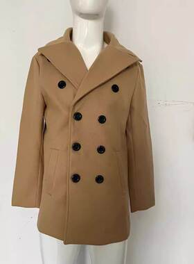 Men's British men's mid to long sleeved woolen coat for autu