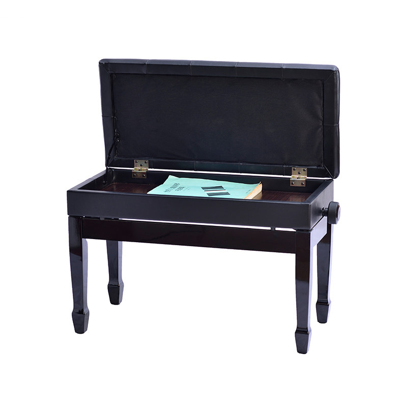 金柏丽实木双人带书箱马蹄腿可升降电子琴电钢琴立式通用钢琴凳,淘宝优惠券,粉丝福利购,淘宝优惠卷