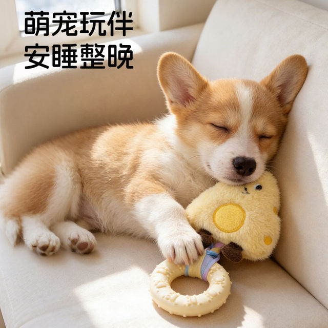 Dog teeth grinding and chewing ring, resistant to biting and making sounds, super relieves boredom