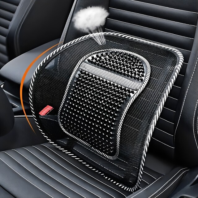Car summer ice silk lumbar cushion cushion waist summer driving waist protector breathable back support lumbar cushion car lumbar support