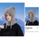 Cold-proof hat - 40 degrees below zero for women riding electric bikes, warm cotton hat, mask, neck scarf, one-piece Northeast cold-proof equipment