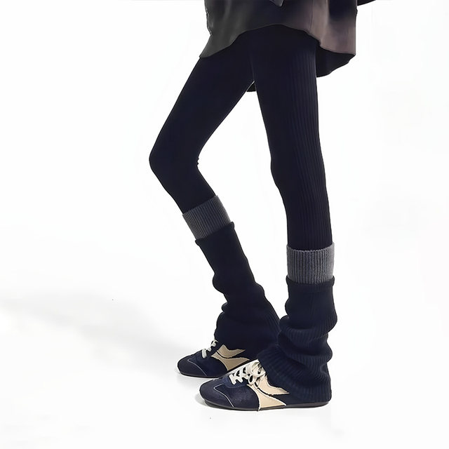 Autumn and winter micro-socks, huge leg-modifying, warm and windproof