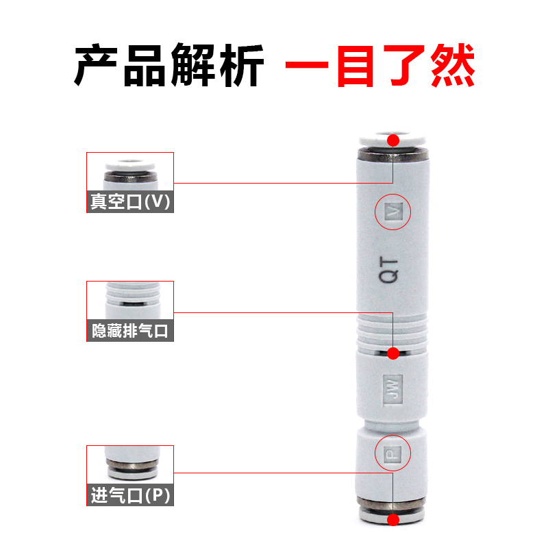 JW精稳直通型真空发生器 ZU07SA 01 ZU07LA 01 ZU05SA LA VML1008