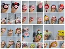 (finished) loopy ruby doll bag car pendant hooked weave finished product Snow courteslate little love