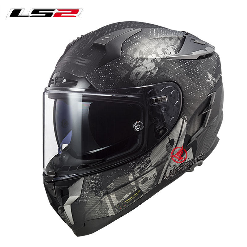 LS2全盔摩托车双镜片四季机车头盔赛车街车跑盔男防雾玻璃钢FF327_虎窝淘