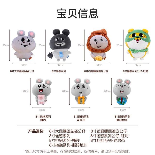 Meiji and Rat 8-inch hug series