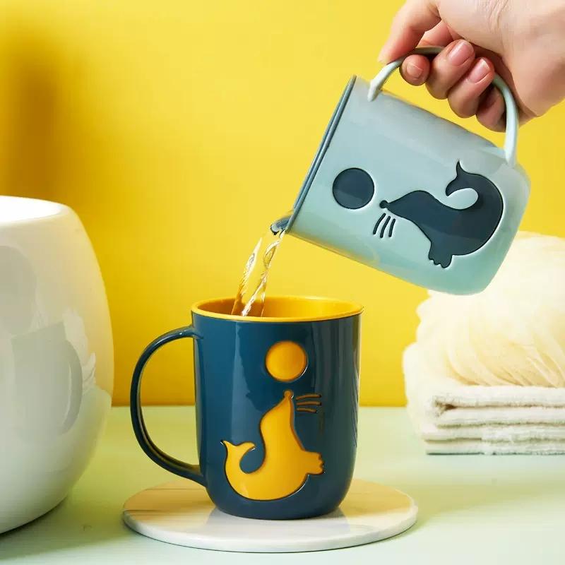 轻奢简约洗漱杯情侣套装漱口杯家用刷牙杯子创意牙缸杯一对牙刷杯 - 图1