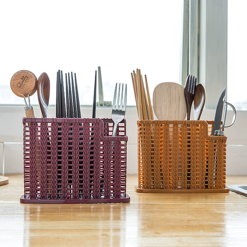 Плетеные палочки для еды, коробка для хранения, пластиковая кухонная утварь для домашнего использования