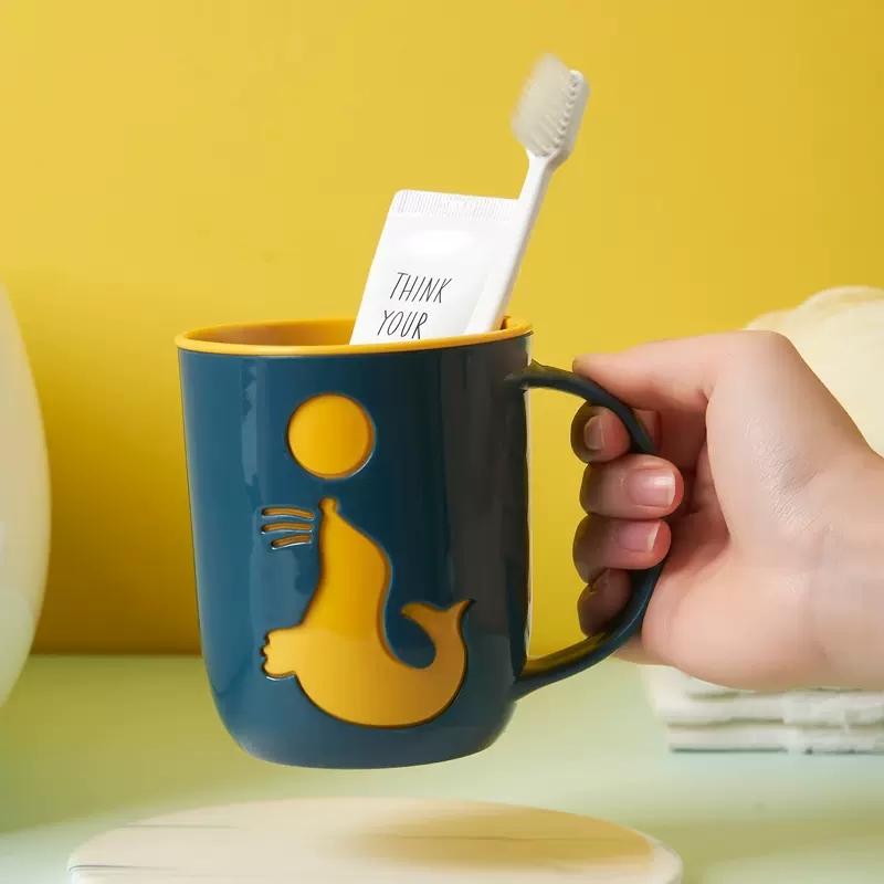 轻奢简约洗漱杯情侣套装漱口杯家用刷牙杯子创意牙缸杯一对牙刷杯 - 图2