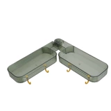 Легкая роскошная туалет, вращающаяся угловая полка, освобождение отверстий, настенный, мощный вращение, укладку хранения туалет, стойка для ванной комнаты