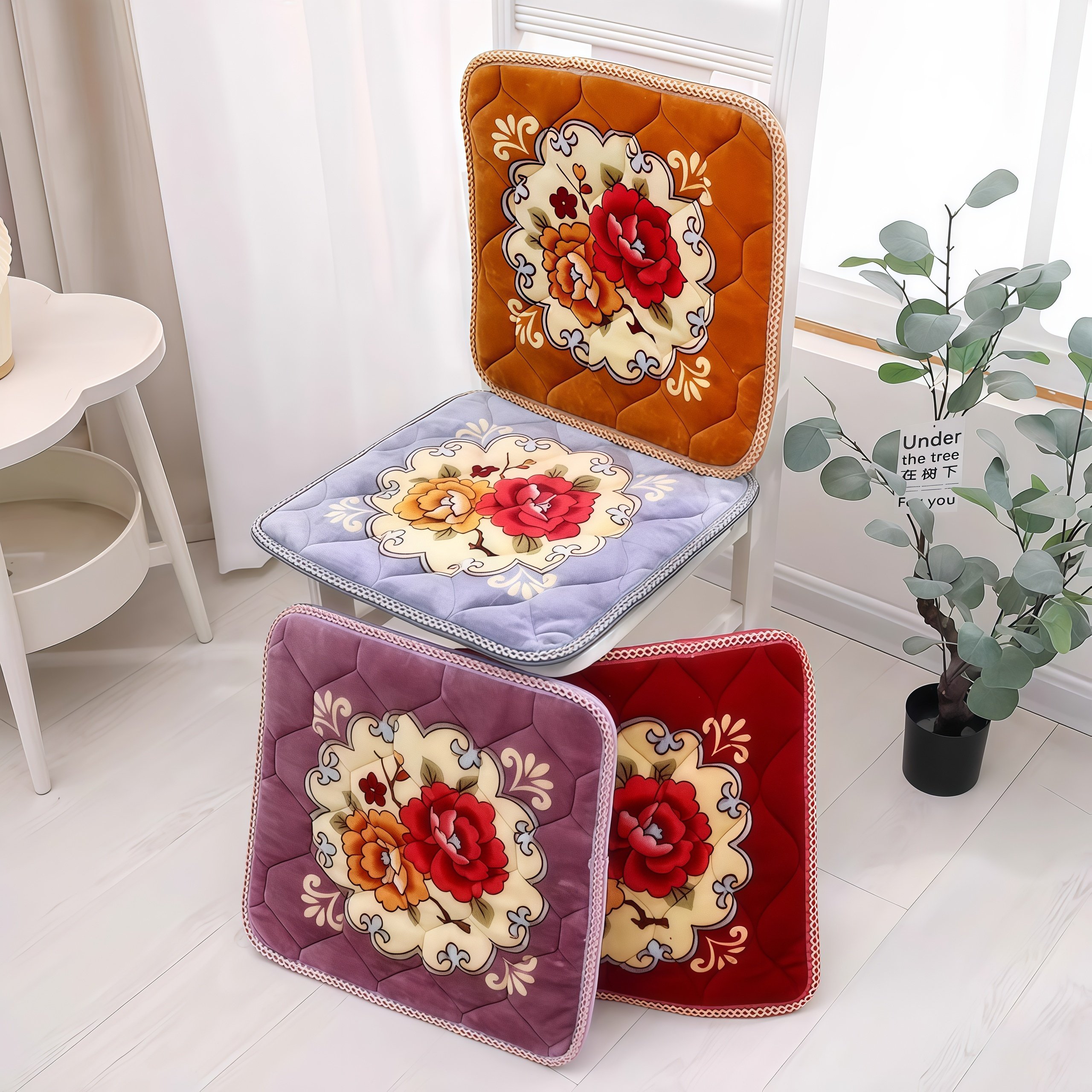 防滑毛绒加厚冬季坐垫办公室椅子坐垫四季通用餐厅沙发垫屁股坐垫,淘宝优惠券,粉丝福利购,淘宝优惠卷