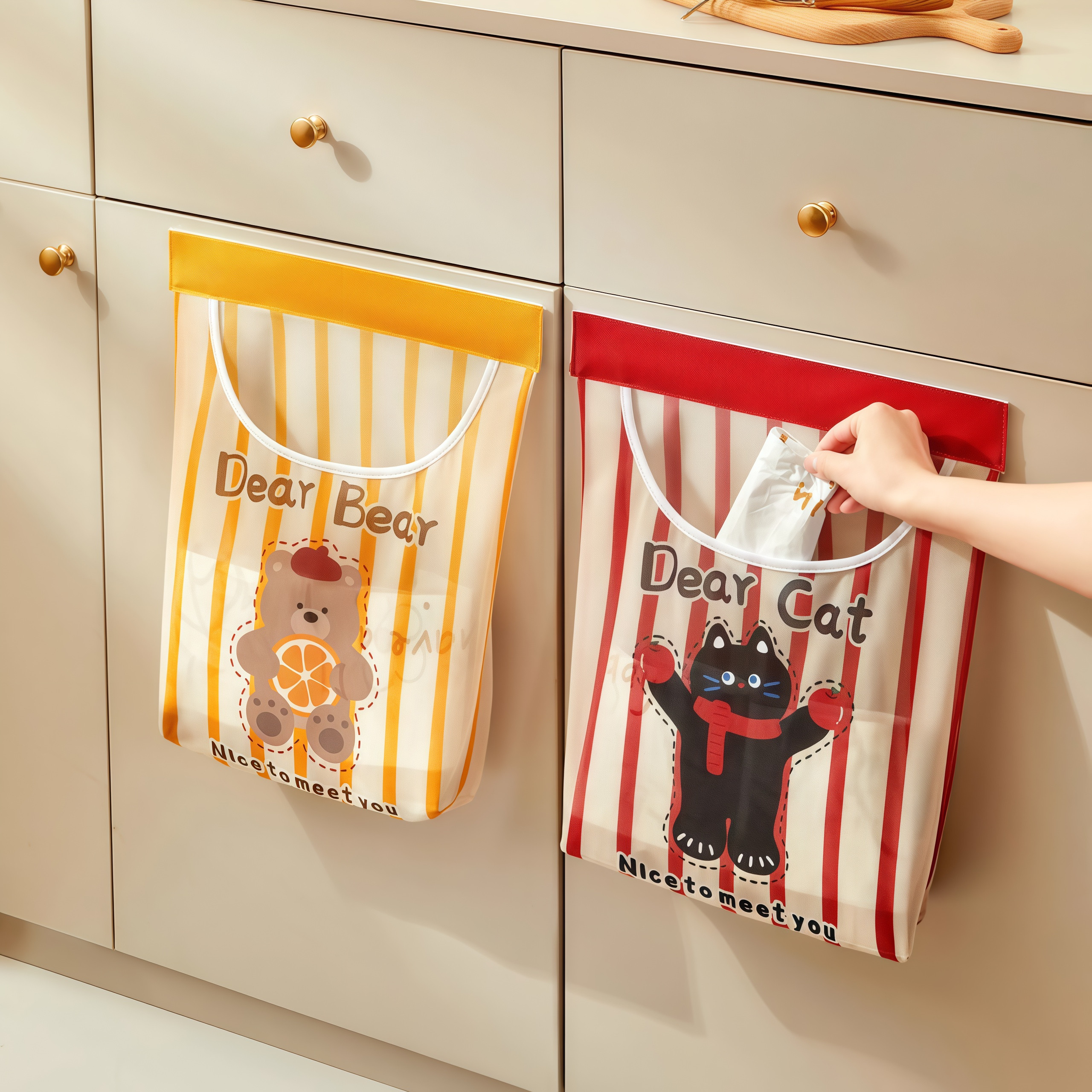 垃圾袋收纳神器厨房塑料袋魔术贴网兜墙壁挂式柜门装方便袋网袋子,淘宝优惠券,粉丝福利购,淘宝优惠卷