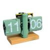 Miao Ke automatic page turning clock table clock living room ornaments office walnut mechanical home desktop decoration clock