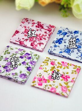diy碎花和风辅料正方形原创发夹