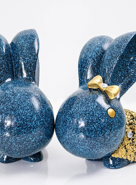 优选欧式情侣兔子摆件家居饰品创意D客厅摆设结婚生日礼物新房乔