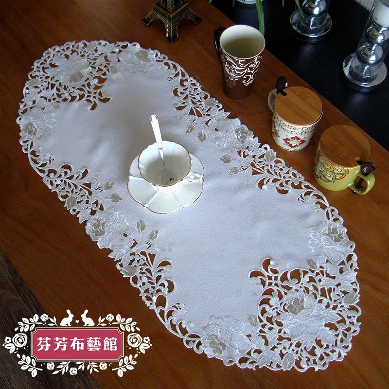 精选桌布布艺欧式现代田园刺绣镂空餐桌布台布茶几Z巾桌旗餐垫,淘宝优惠券,粉丝福利购,淘宝优惠卷