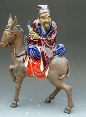 陶瓷八仙过海手工摆件佛像中式