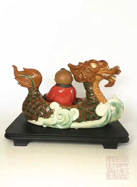 陶瓷端午节龙舟特色礼品