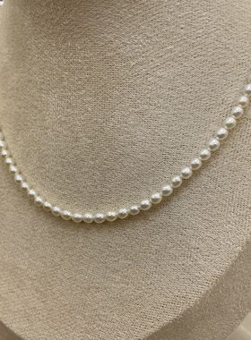 淡水珍珠小米珠项链高亮