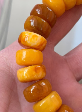 天然波罗的海蜜蜡手串饼子隔珠片