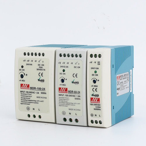 DR导轨式开关电源24v/12v明纬正品mdr edr直流120/240w 10A明伟5A - 图1