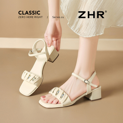 ZHR罗马凉鞋女2025夏季百搭轻便凉拖鞋休闲鞋单鞋软底女鞋福利价