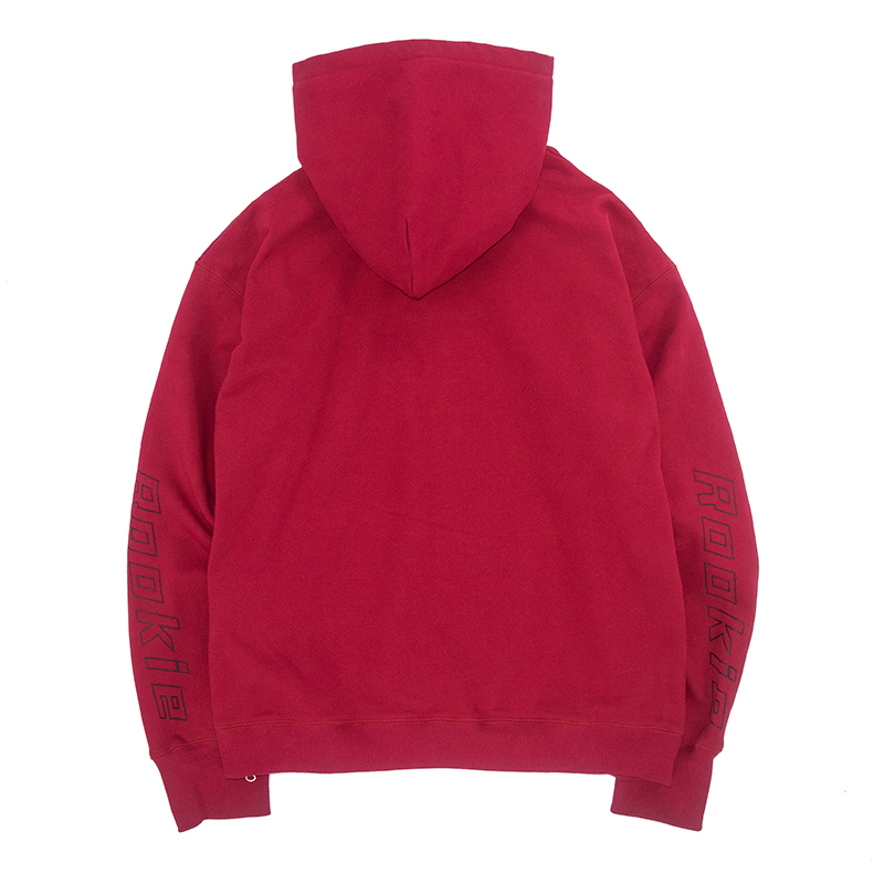 【极限清仓】TLD毒质 Pullover Hoodie复古宽松套头侧拉链帽衫-红