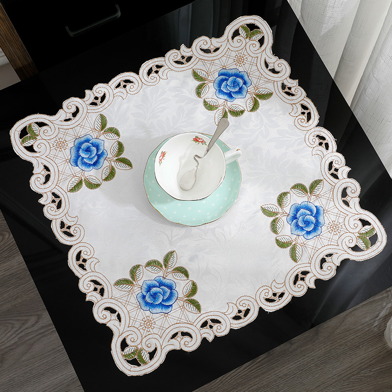 茶几垫桌布角几桌布小桌垫台灯垫多用巾电器床头柜盖巾欧式盘垫巾 - 图2
