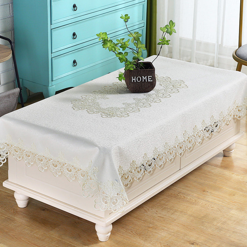 欧式蕾丝茶几桌布客厅茶几布布艺现代简约长方形台布奢华餐桌布套,淘宝优惠券,粉丝福利购,淘宝优惠卷