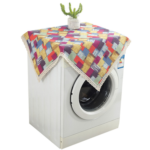 全自动洗衣机罩盖布滚筒波轮盖巾冰箱空调万能盖巾小清新遮尘帘