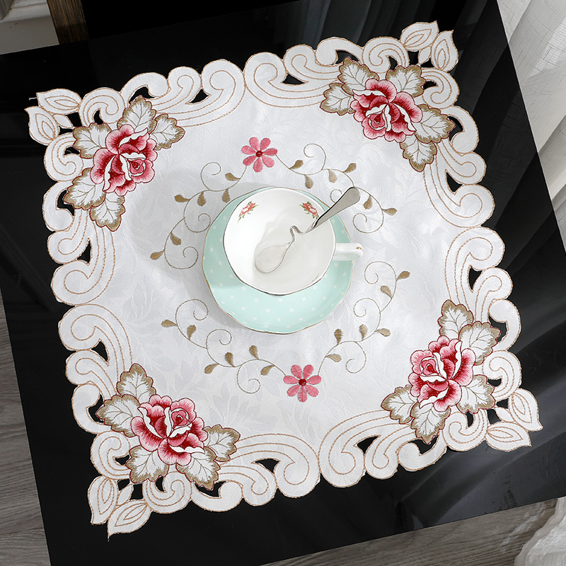 茶几垫桌布角几桌布小桌垫台灯垫多用巾电器床头柜盖巾欧式盘垫巾 - 图3