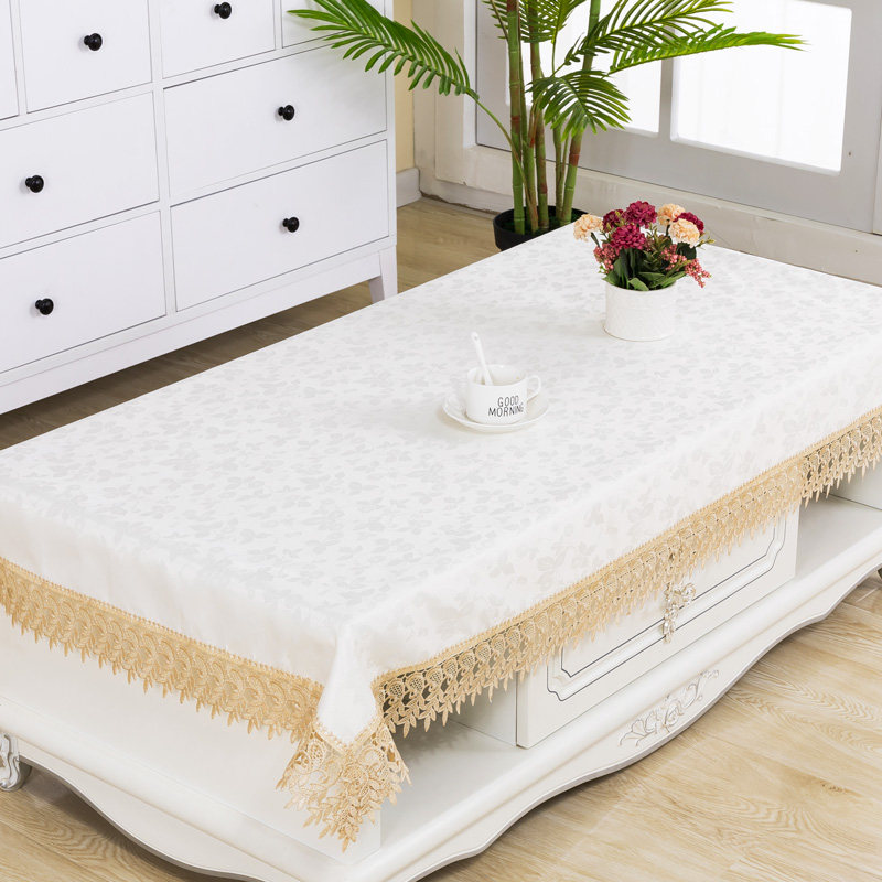欧式蕾丝茶几桌布客厅茶几布布艺现代简约长方形台布奢华餐桌布套,淘宝优惠券,粉丝福利购,淘宝优惠卷