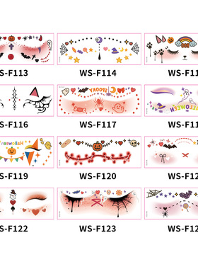 Halloweenmakeupfacestickers